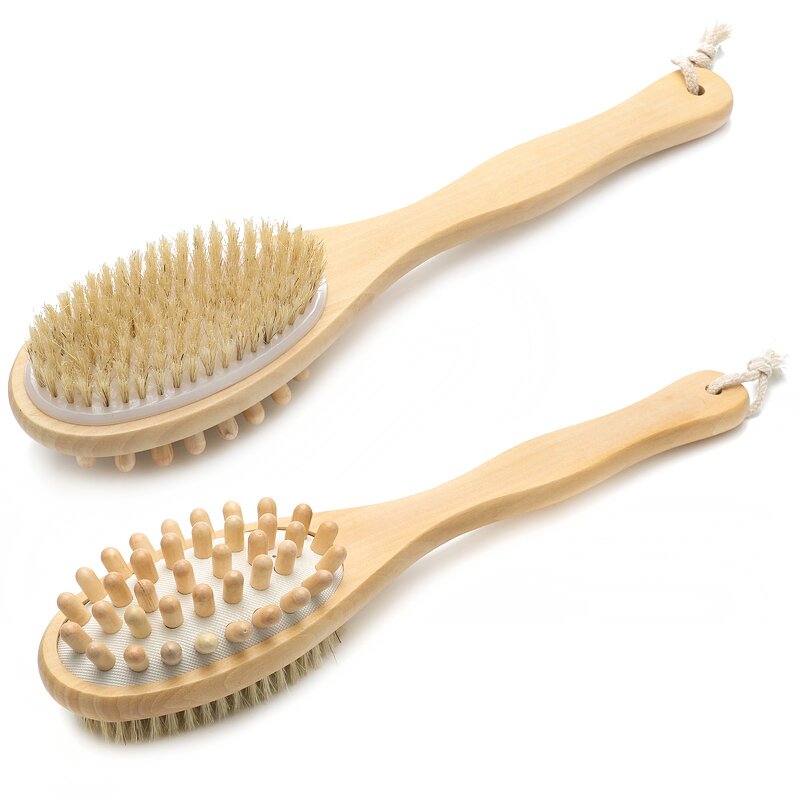 Horsehair Bath Brush - Manufacturer Custom Logo Soft Exfoliating Body Back Tool