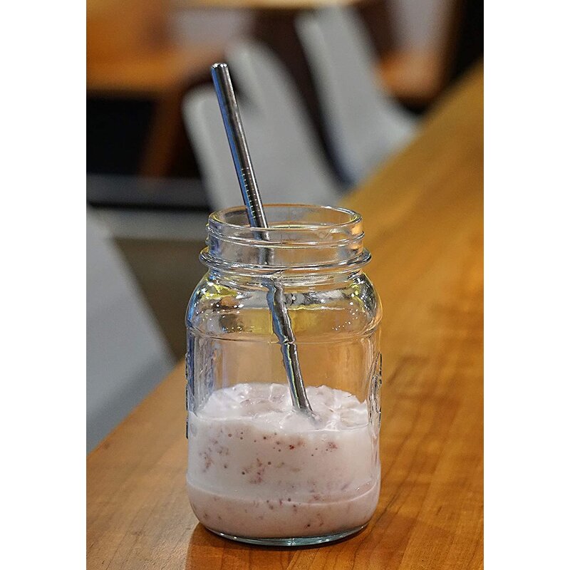 Gold Metal Straw - Wholesale Reusable Wood Case Drinking Bar Accessory Logo