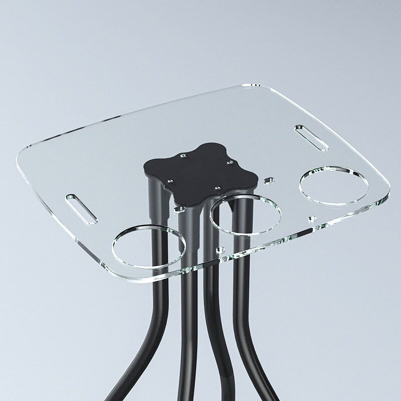 Acrylic Salon Cart - Single-Tier Dye Bowl Tray Sustainable Beauty Trolley