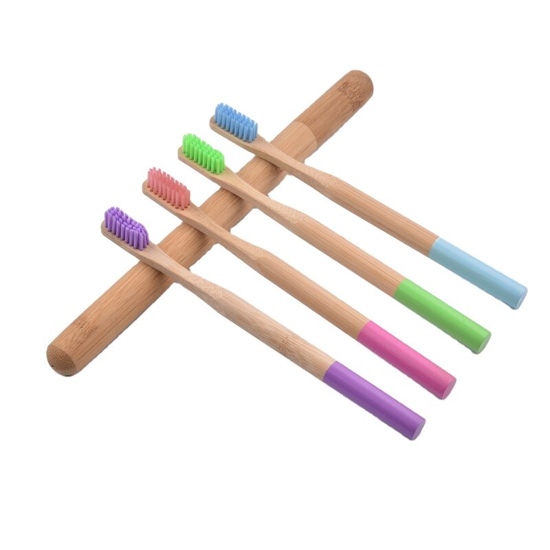 Bamboo Toothbrush - Eco-friendly Travel Biodegradable with Holder Dental Tool