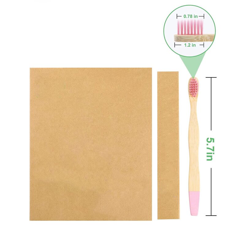 Kids Bamboo Toothbrush - Eco-Friendly BPA-Free Soft Bristle Travel Dental Tool