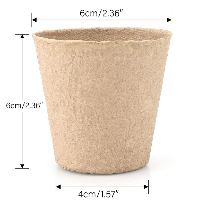 Biodegradable Seed Pot Kit - 6cm Fibre Country Style Garden Planting Tool