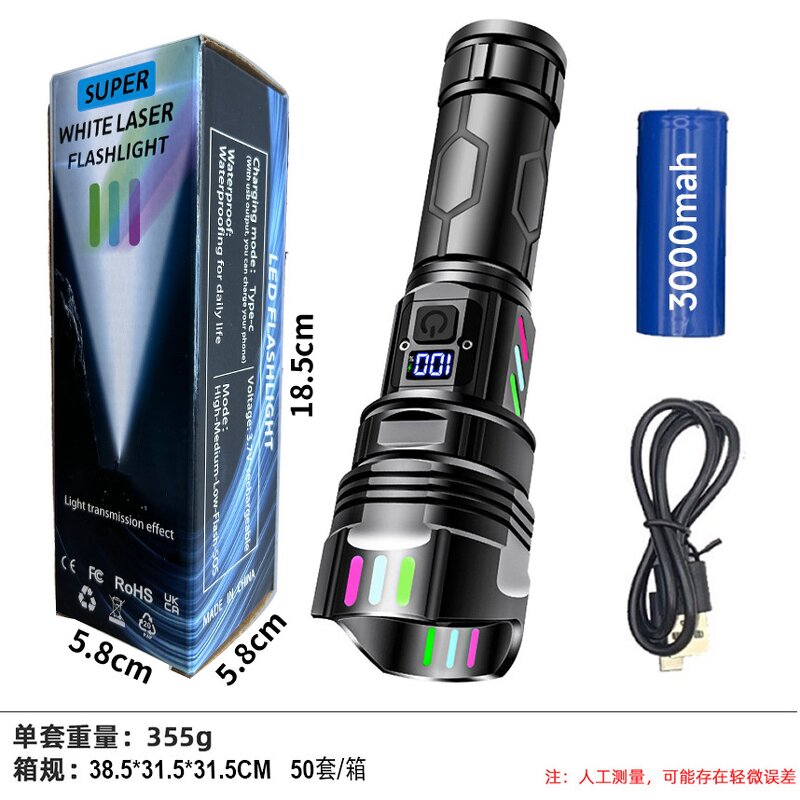 Type-C LED Flashlight - High Power Rechargeable Super Bright Camping Fishing Tool