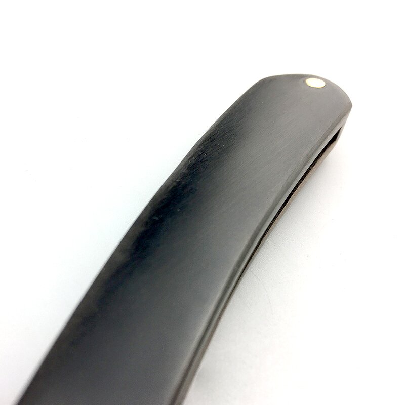 Straight Safety Razor - Single Blade Black Stainless Steel Barber Shaving Tool