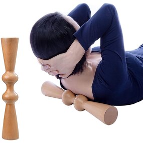 Wood Therapy Roller - Body Back Natural Wood Relaxation Massage Tool