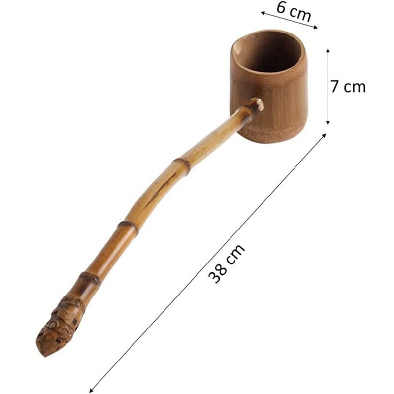 Bamboo Water Ladle - Long Handle Dipper Home Kitchen Garden Tea Ceremony Tool