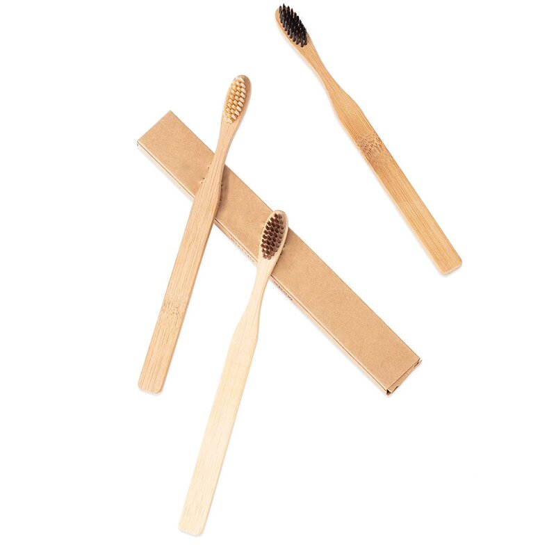 Bamboo Toothbrush - BPA-Free Nylon Bristle Natural Dental Care Oral Tool