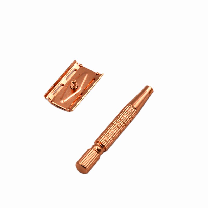 Double Blade Razor - Gold Private Label Stainless Steel Barber Shaving Tool