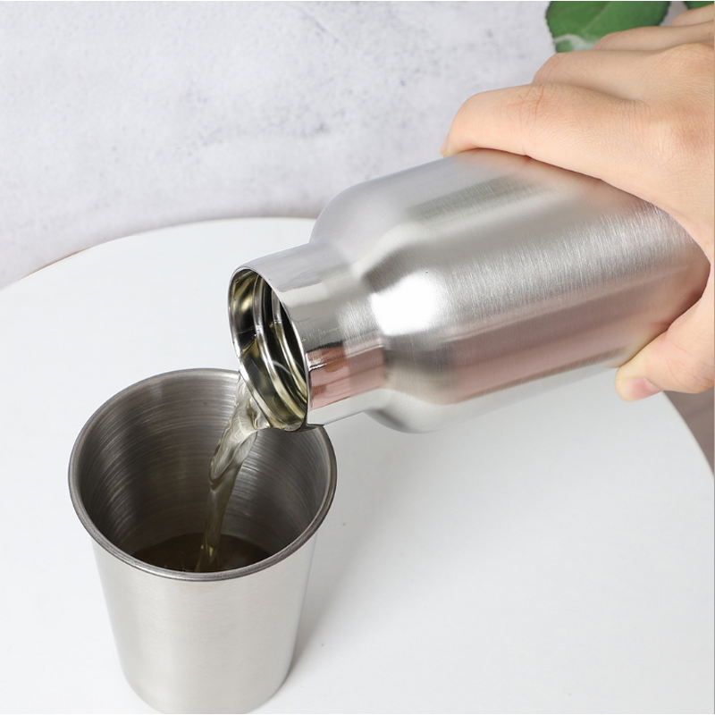 Stainless Steel Bottle - Insulated Water Container with Bamboo Lid Drinkware