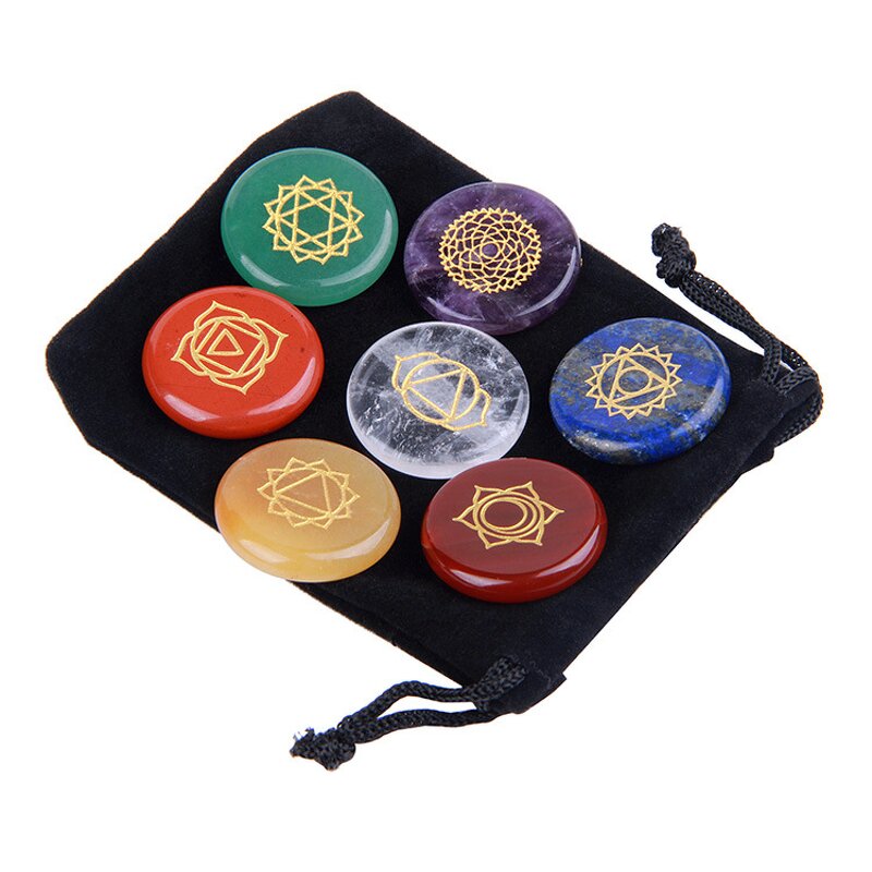 Rune Yoga Stone Manufacturer - Spot Direct Supply Natural Semi-precious Crystal Mixed Color Polished