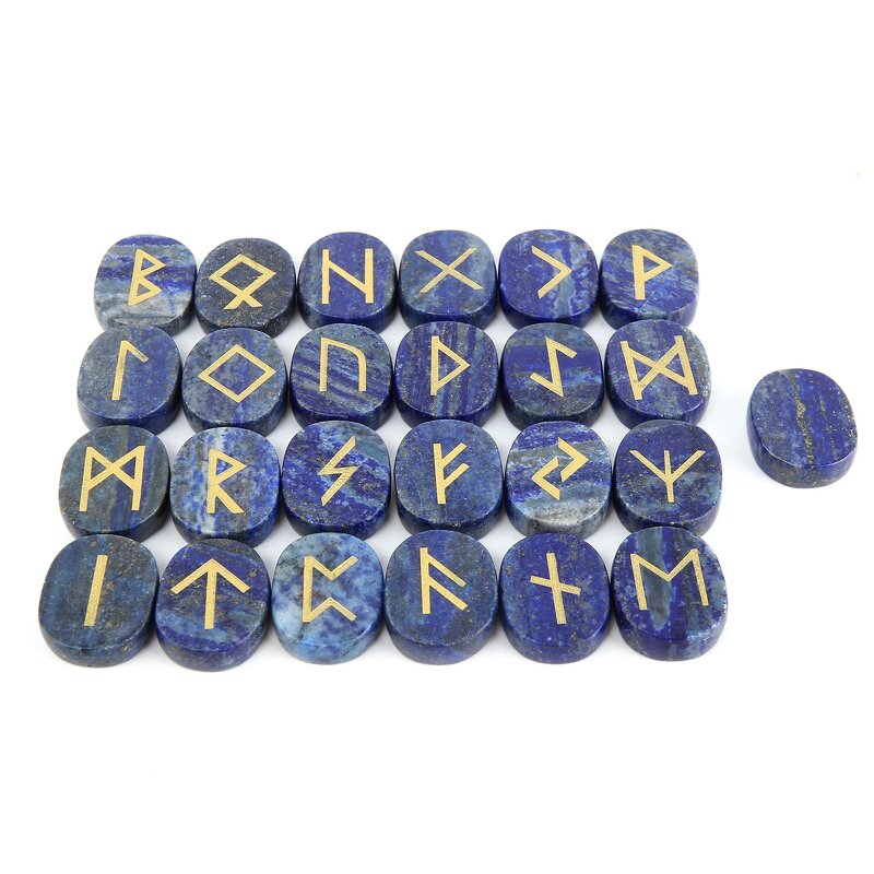 Crystal Rune Stone Set Manufacturer - Tiger Eye Natural Wicca Energy Reiki Tumbled Engraved