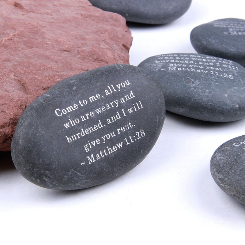 Word Stones Manufacturer - 10 Years Factory Supply Cheap Glass Laser Engraved Inspirational
