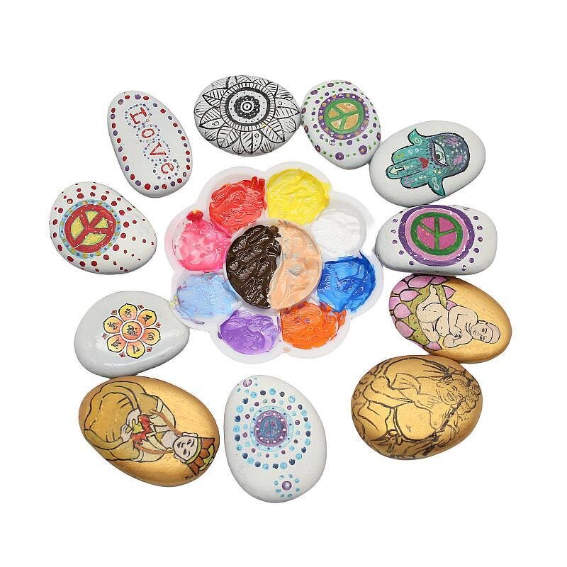 Rock Painting Kits Manufacturer - Hide and Seek Glass Mosaic Tile Drawing Art for Kids DIY Toy