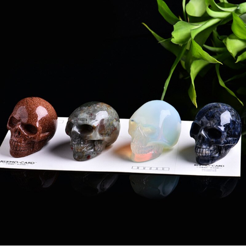 Crystal Skull Necklace Manufacturer - Wholesale Natural Colorful Healing Carved Energy Crafts