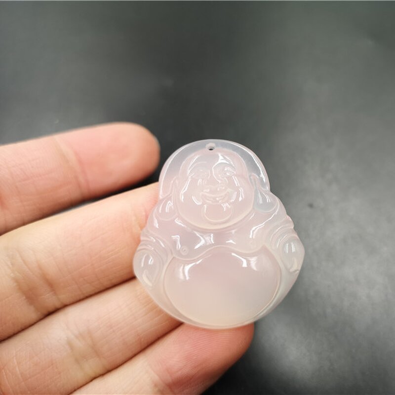 Jade Buddha Pendant Manufacturer - 2023 New Design Wholesale Lucky Pink/White Talisman