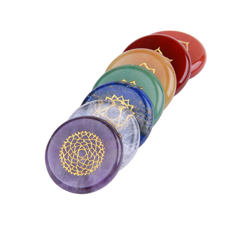 Rune Yoga Stone Manufacturer - Spot Direct Supply Natural Semi-precious Crystal Mixed Color Polished