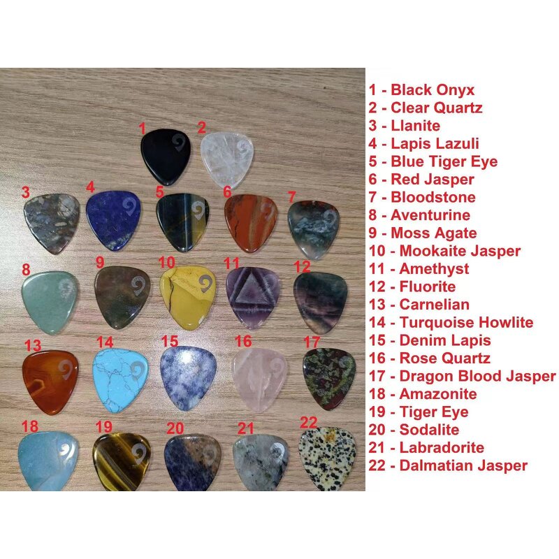 Guitar Picks Manufacturer - Good Quality Blank Standard Shape 2 mm 3 mm Gemstone Natural Gift