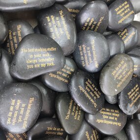 Worry Stone Manufacturer - Irregular Shape Natural River Customized Engraved Words Healing Pocket