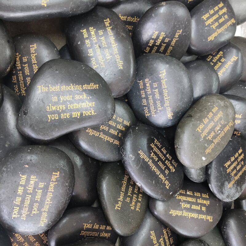 Worry Stone Manufacturer - Irregular Shape Natural River Customized Engraved Words Healing Pocket
