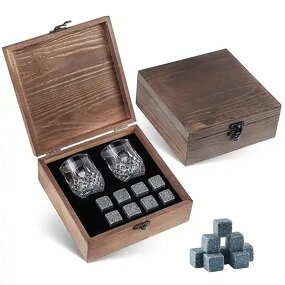 Whisky Gift Set Manufacturer - 10 Years Factory Cooling Stones Reusable Customized Box