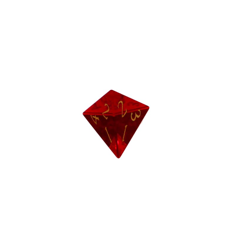 Gemstone Dice Manufacturer - 7 Pcs Red Crystal Custom 8 Side with Cuspate Edge