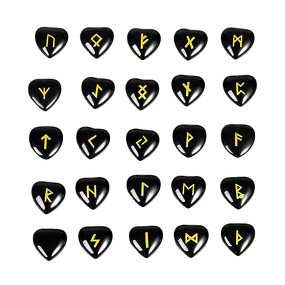 Rune Stone Set Manufacturer - Cheap 25pcs Velvet Bag Heart Shape Engraved Carnelian Customized