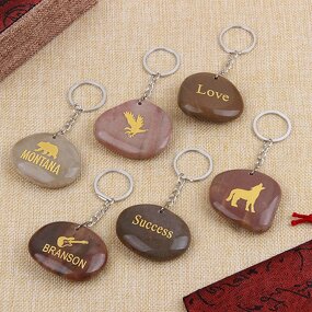 Keychain Manufacturer - Wholesale Folk Craft Natural Healing Crystals Rose Quartz Dildo Carving