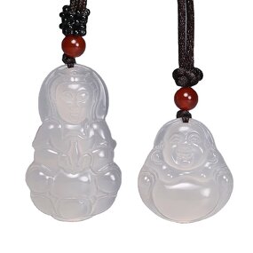 Jade Buddha Pendant Manufacturer - Manufacturer Wholesale Natural Agate Red/Green/White Healing