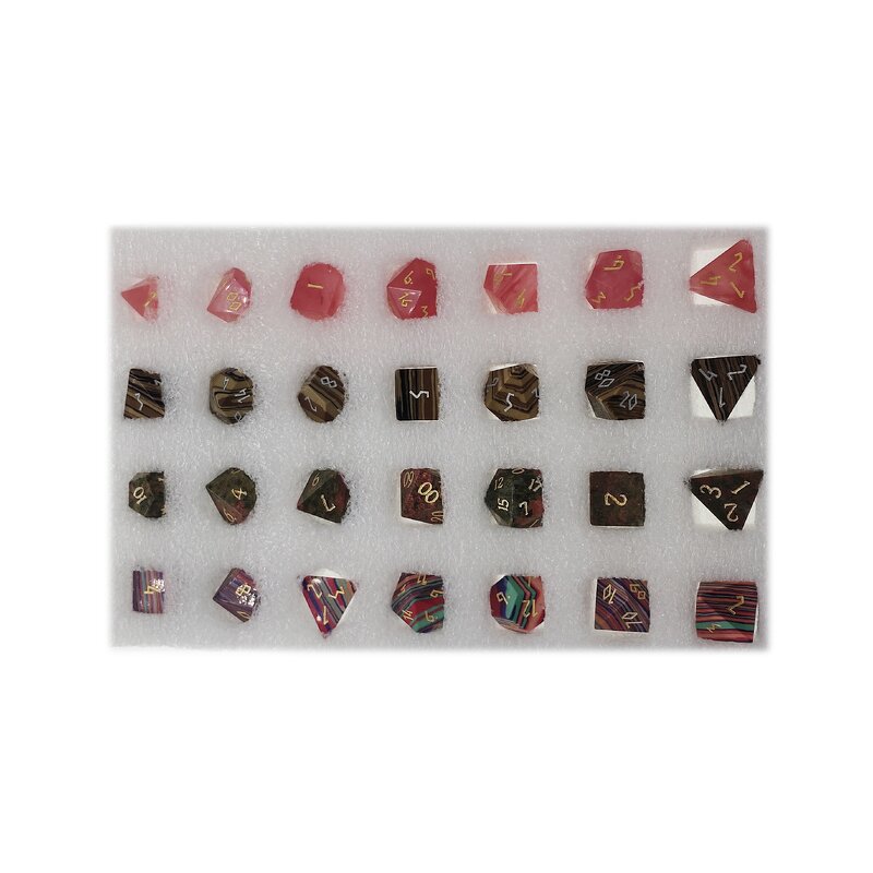 Gemstone Dice Manufacturer - 7 Pcs Sodalite D20 Customize Various Materials Games
