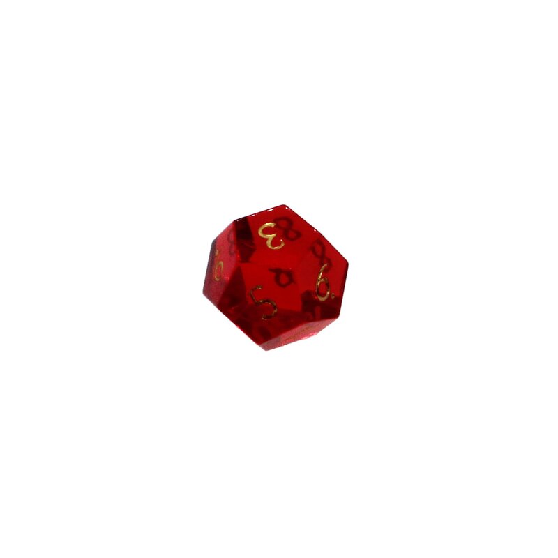 Gemstone Dice Manufacturer - 7 Pcs Red Crystal Custom 8 Side with Cuspate Edge