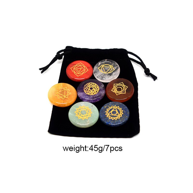 Rune Yoga Stone Manufacturer - Spot Direct Supply Natural Semi-precious Crystal Mixed Color Polished