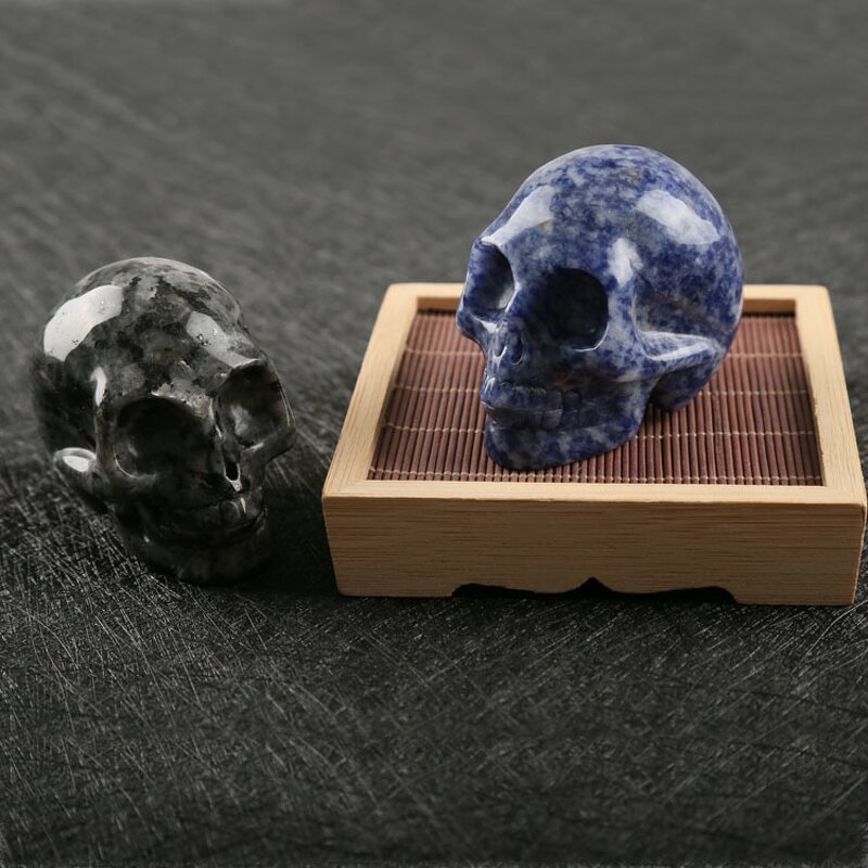 Crystal Skull Sculpture Manufacturer - Natural Carved Realistic Reiki Gemstone Collectible Necklace