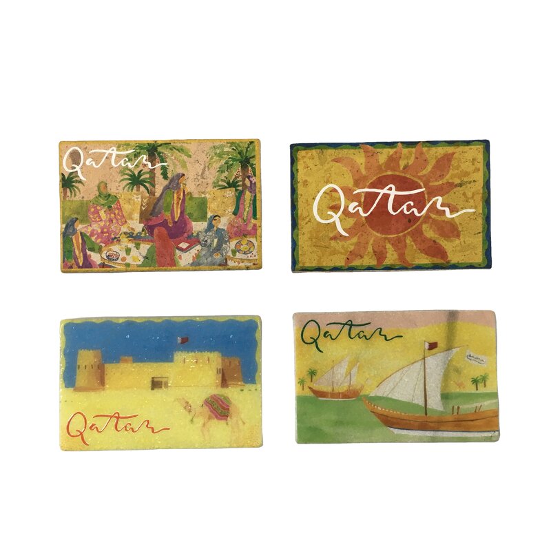 Fridge Magnet Manufacturer - Free Sample Painting Rocks Frosted Glass Office Home Decoration Custom