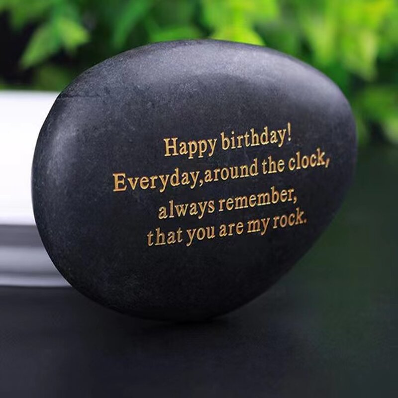 Word Rock Stones Manufacturer - Valentine's Day Gift Natural Stone Engraved Custom Logo Healing