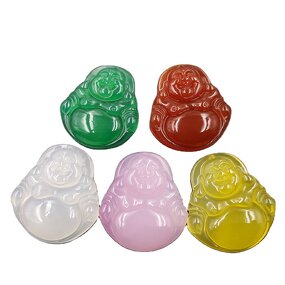 Jade Buddha Pendant Manufacturer - 2023 New Design Wholesale Lucky Pink/White Talisman