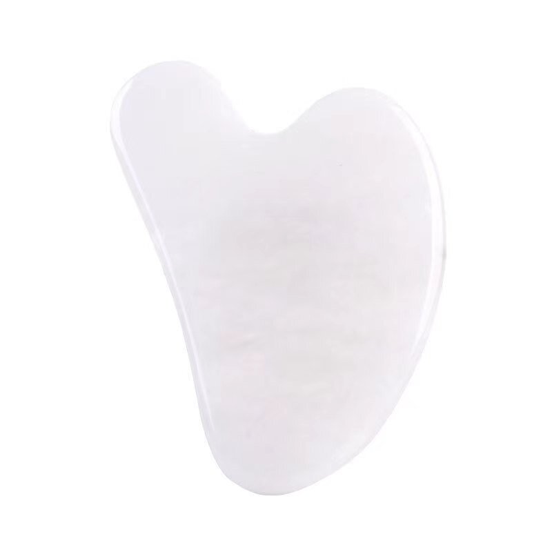 Gua Sha Scraping Board Manufacturer - 2024 New White Jade Custom Logo Heart Stone Facial Tool