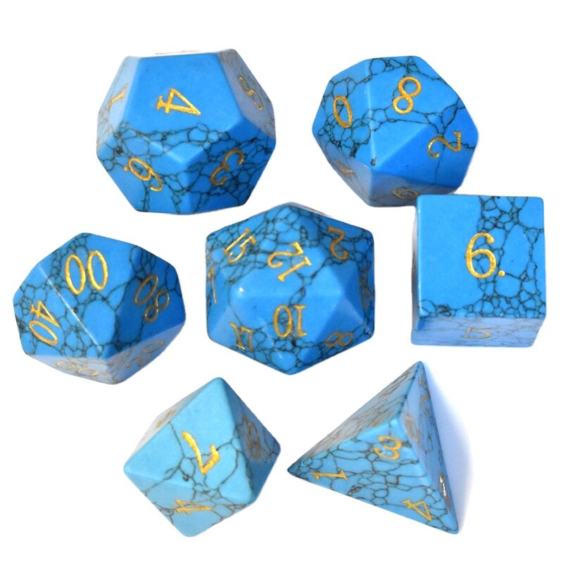 DND Dice Sets Manufacturer - Chinese Factory Direct Gemstone Custom Colorful Handmade Table Games