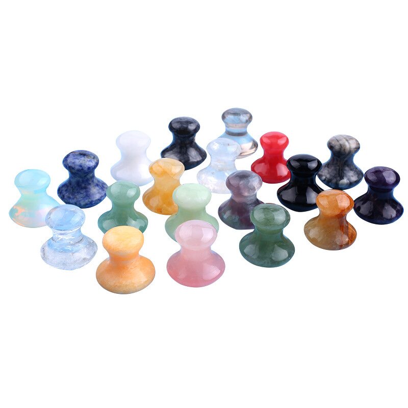 Gua Sha Stone Manufacturer - Custom Logo & Size Natural Mushroom Crystal Jade Face Eye Massager