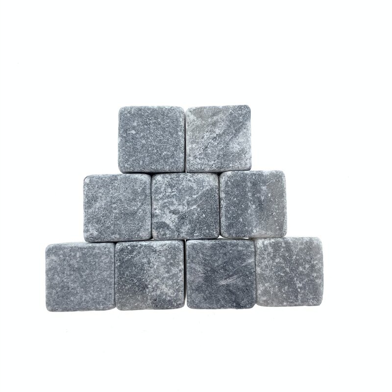 Whiskey Stones Manufacturer - Premium Natural Granite Set of 9 Chilling Rocks Reusable