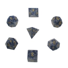 Gemstone Dice Manufacturer - 7 Pcs Sodalite D20 Customize Various Materials Games