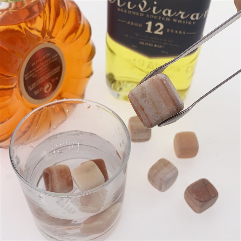 Whiskey Stone Manufacturer - Natural Gemstone Dice Ice Cube Reusale Sipping for Wine Freeze