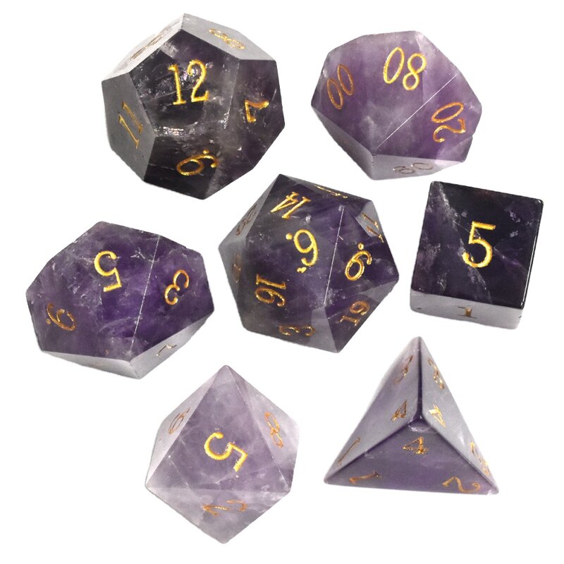 DND Dice Sets Manufacturer - Chinese Factory Direct Gemstone Custom Colorful Handmade Table Games