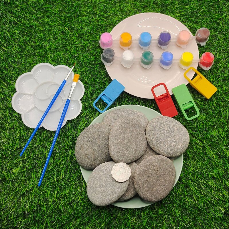 Painting Rocks Manufacturer - Round Marble Stones Educational Toys Smooth Pebble for Kids Arts