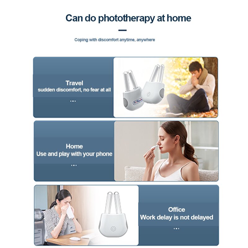 Rhinitis Laser Therapy Device - Low Frequency Nose Care Allergy Sinusitis Relief