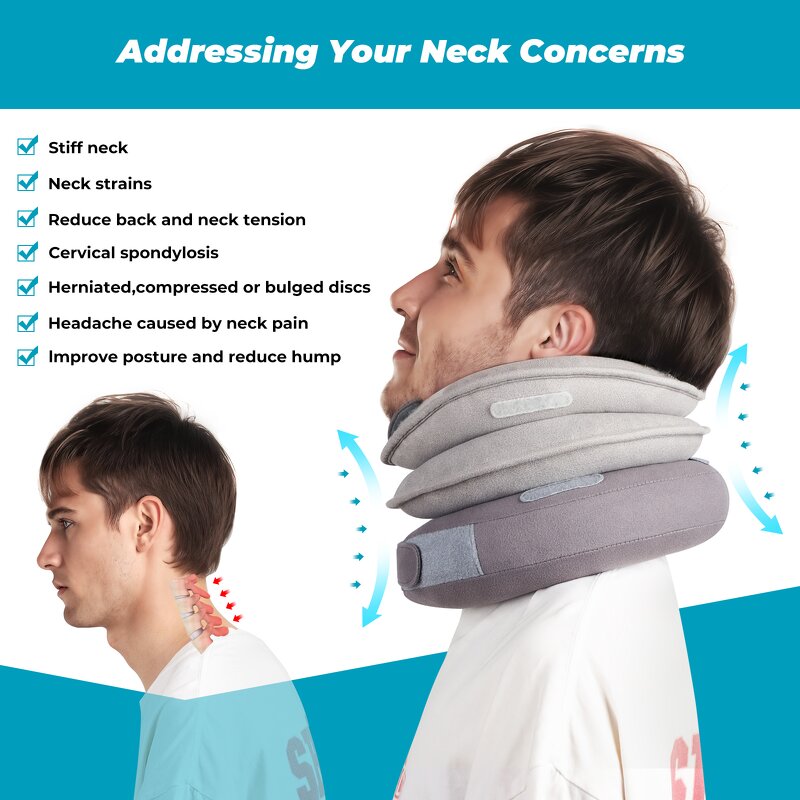 Inflatable Neck Support - LK Orthopedic Air Cervical Traction Joint Brace Collar