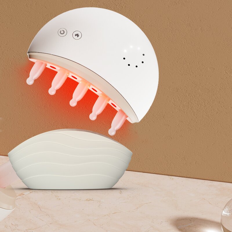 EMS Hair Growth Comb - Home Anti Hair Loss Red Blue Light Scalp GuaSha Tool