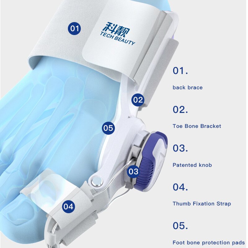 Blue Bunion Corrector - Techbeauty 2023 Supplier New Tailors Ortopedic Device
