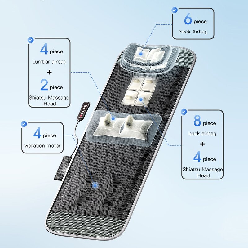 Shiatsu Back Massager - Tech Love 2024 Four Motors Infrared Physiotherapy Device