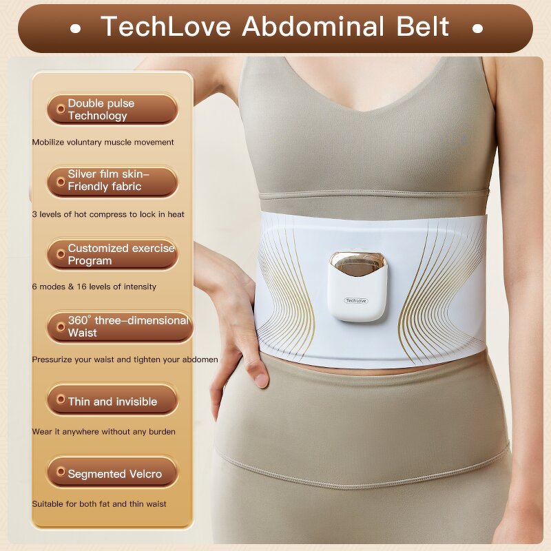 EMS Abdominal Massage Belt - Warm Palace TENS Period Pain Relief Waist Tool
