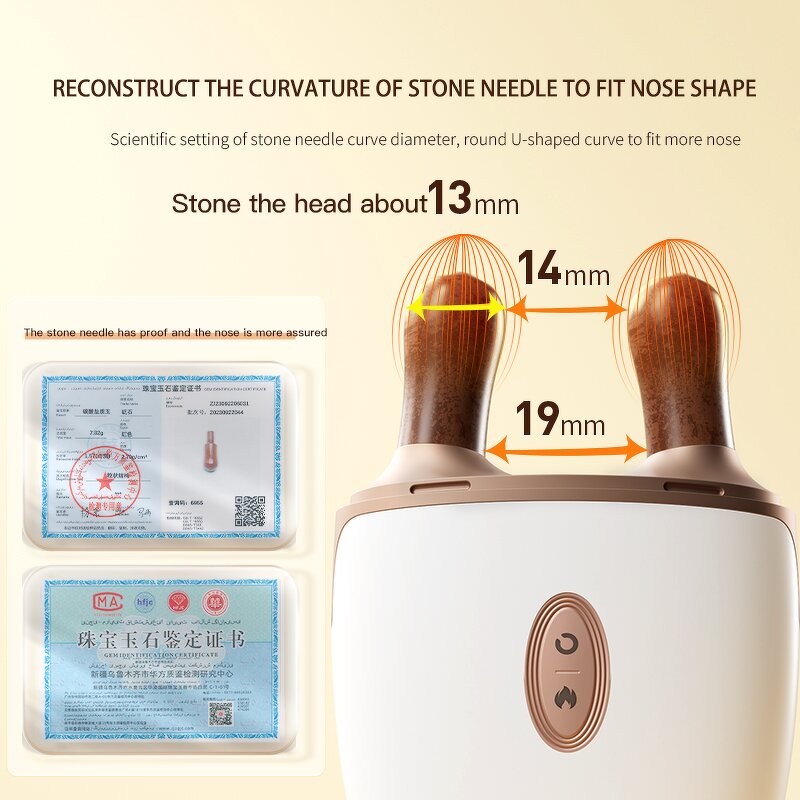 Bianstone Nose Gua Sha - Techlove Customizable Face Lifting Wide Tooth Comb Tool